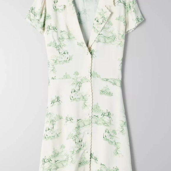 aritzia sunday best vida dress coconut and green dill - Picture 1 of 3